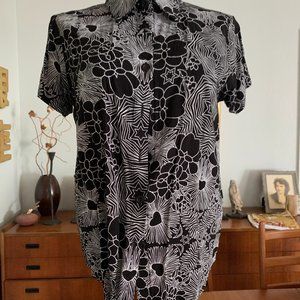 Rare Nooworks Custom Discontinued Print Blouse L